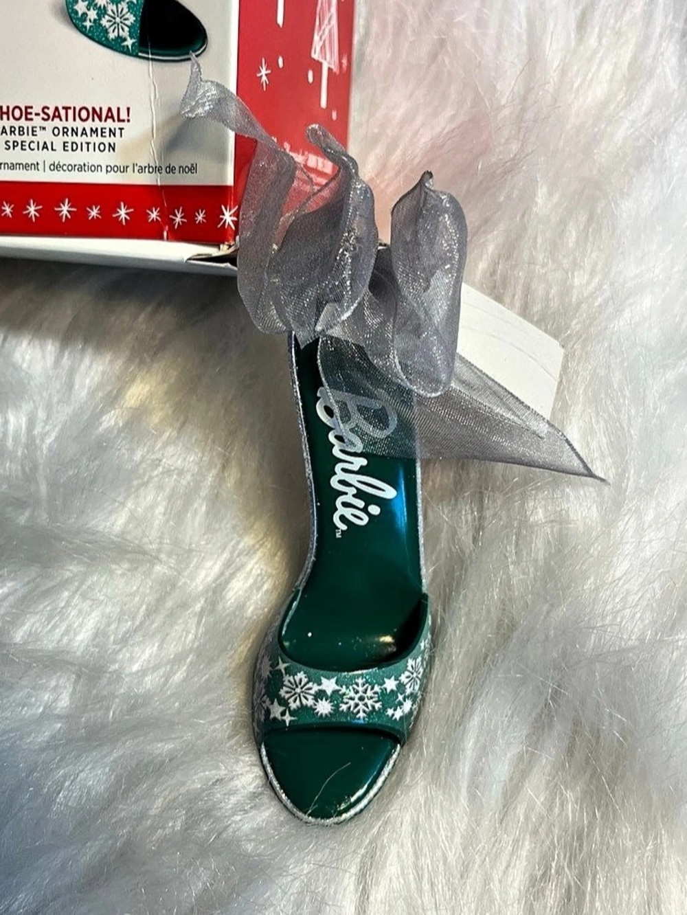 Hallmark Barbie Shoe-sational! Special Edition Ornament! 2016 Green & Silver